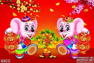 Vector tết Canh Tý 2020 chúc xuân