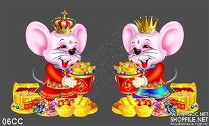 Vector con chuột chúc xuân Canh Tý 2020