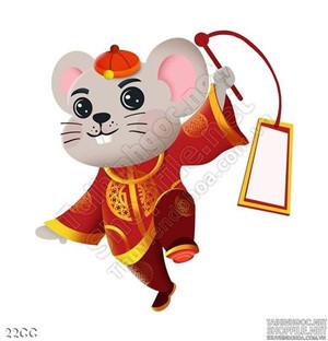 Vector con chuột đi du xuân 2020