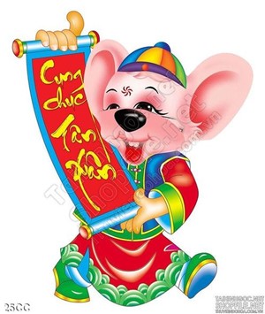 Vector Cung Chúc Tân Xuân năm Canh Tý