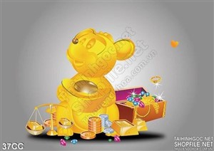 Vector con chuột vàng may mắn năm 2020