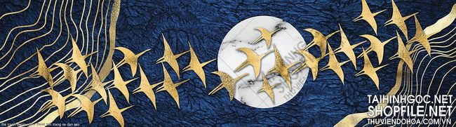 file tranh decor nghe thuat anh trang va dan seu