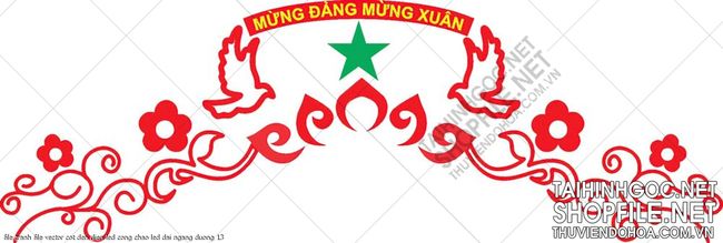 file tranh file vector cot den dien led cong chao led dai ngang duong 13