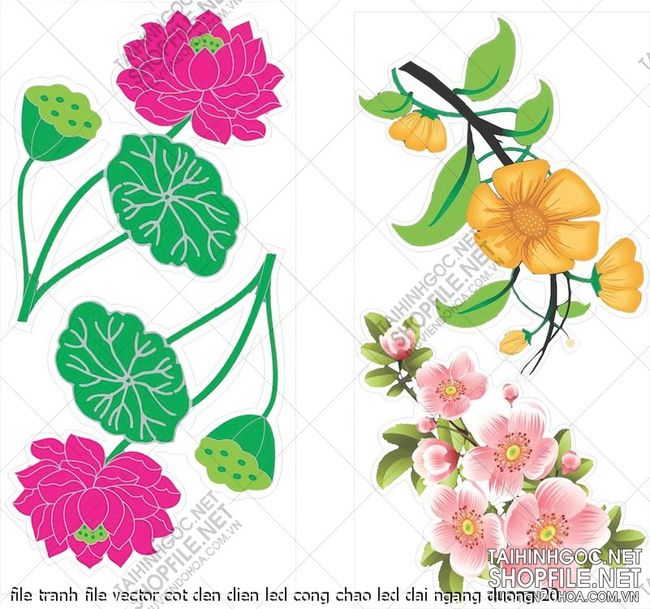 file tranh file vector cot den dien led cong chao led dai ngang duong 20