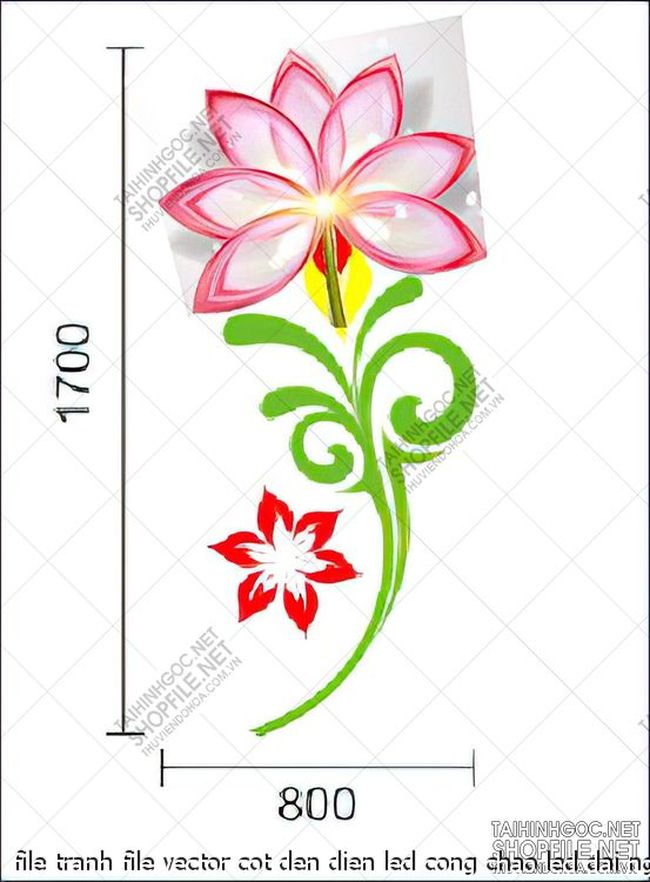 file tranh file vector cot den dien led cong chao led dai ngang duong 39