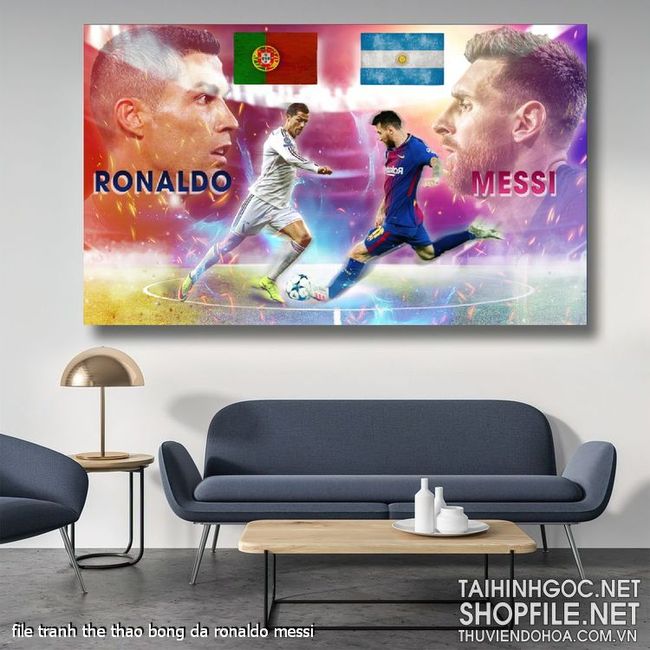 file tranh the thao bong da ronaldo messi