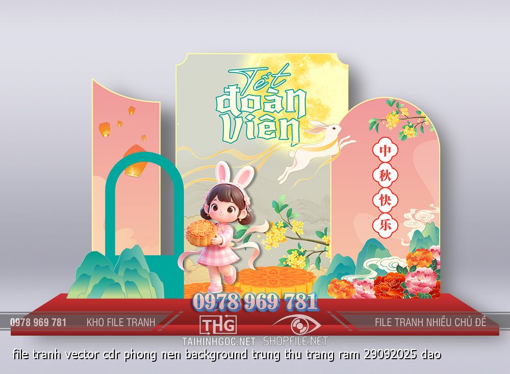 file tranh vector cdr phong nen background trung thu trang ram 29092025 dao