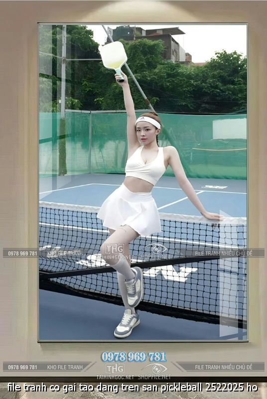 file tranh co gai tao dang tren san pickleball 2522025 ho