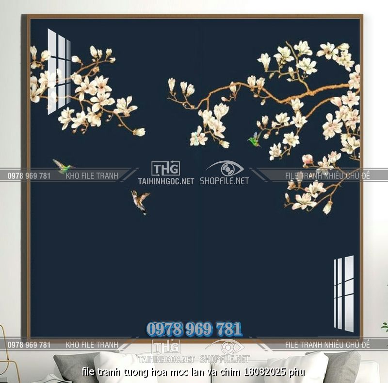 file tranh tuong hoa moc lan va chim 18082025 phu