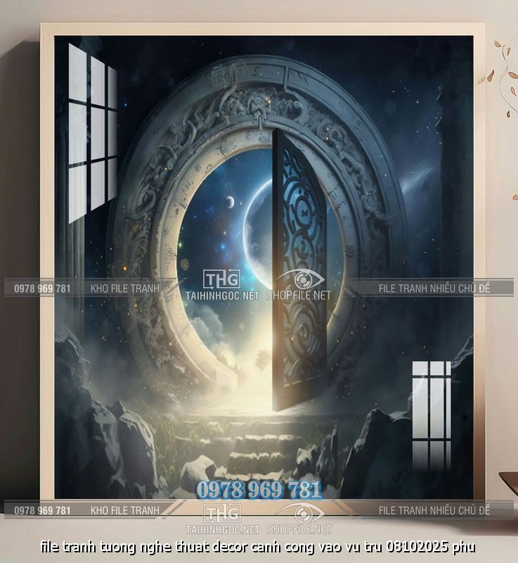 file tranh tuong nghe thuat decor canh cong vao vu tru 08102025 phu