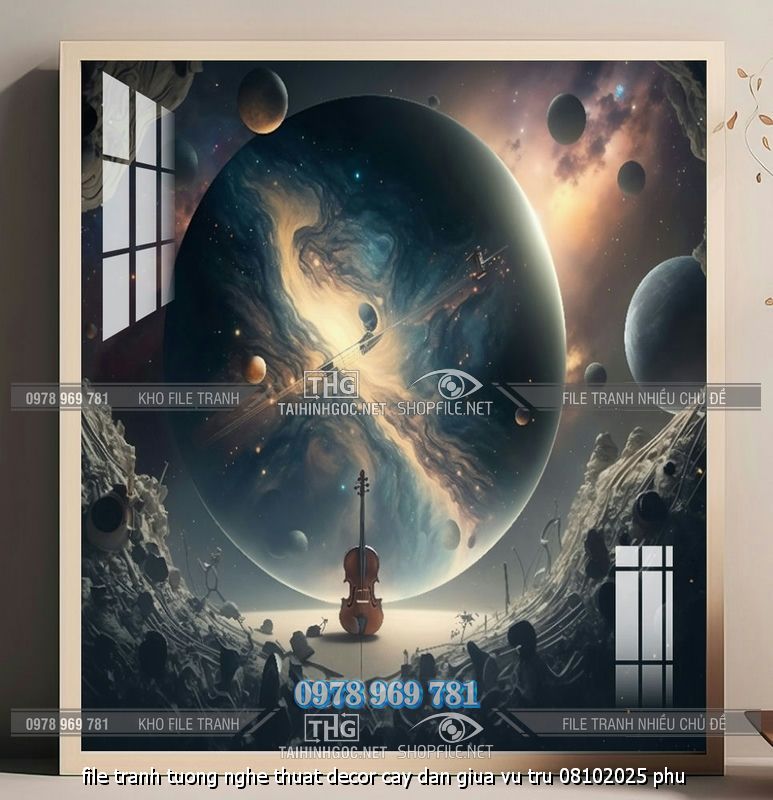 file tranh tuong nghe thuat decor cay dan giua vu tru 08102025 phu