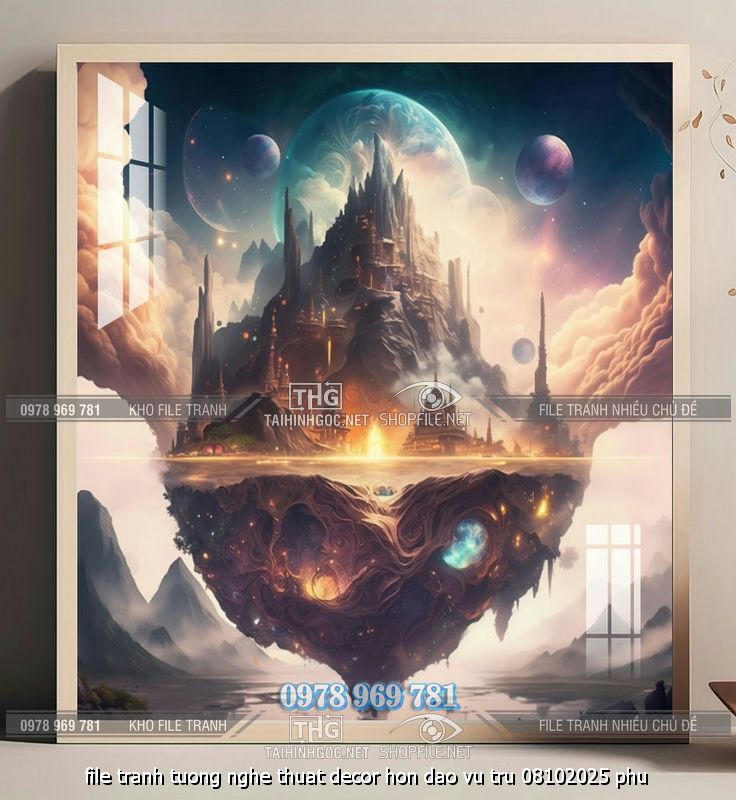file tranh tuong nghe thuat decor hon dao vu tru 08102025 phu