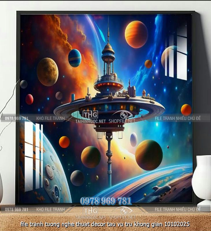 file tranh tuong nghe thuat decor tau vu tru khong gian 10102025