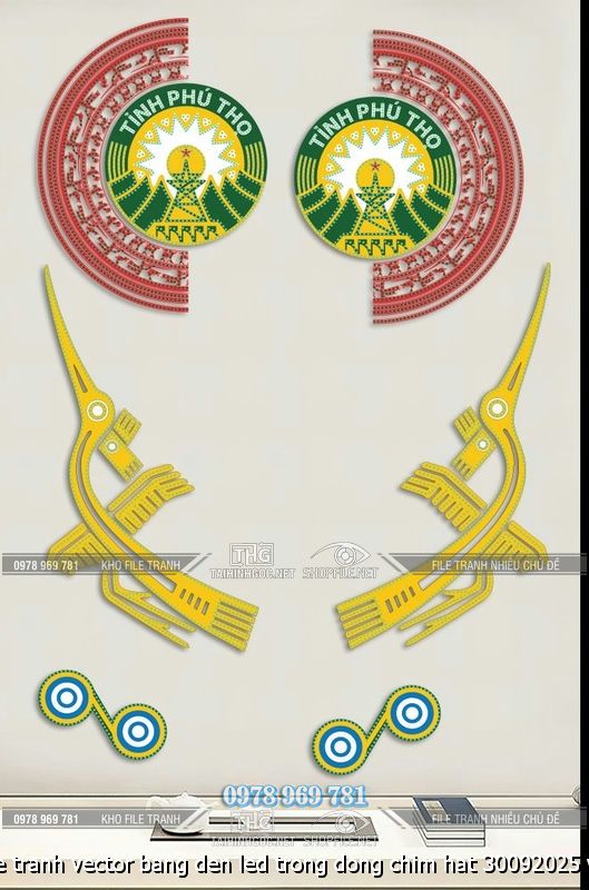 file tranh vector bang den led trong dong chim hat 30092025 vy