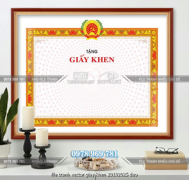 file tranh vector giay khen 20102025 dao