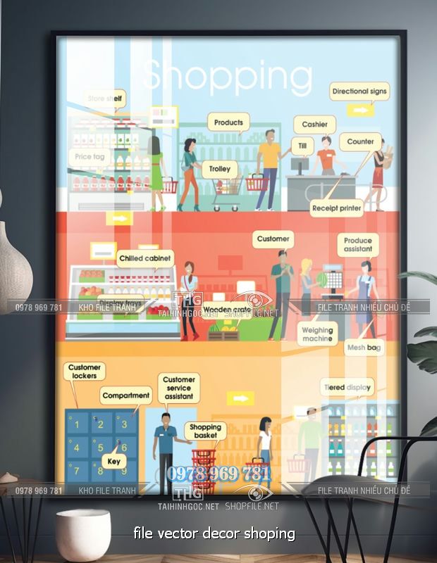 file vector decor shoping