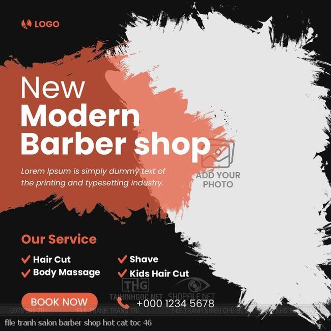 file tranh salon barber shop hot cat toc 46