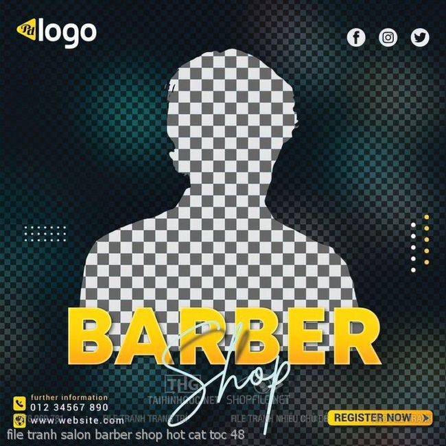 file tranh salon barber shop hot cat toc 48