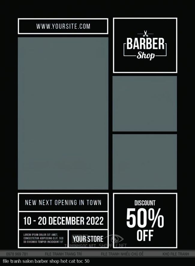 file tranh salon barber shop hot cat toc 50