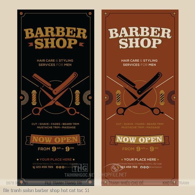 file tranh salon barber shop hot cat toc 51