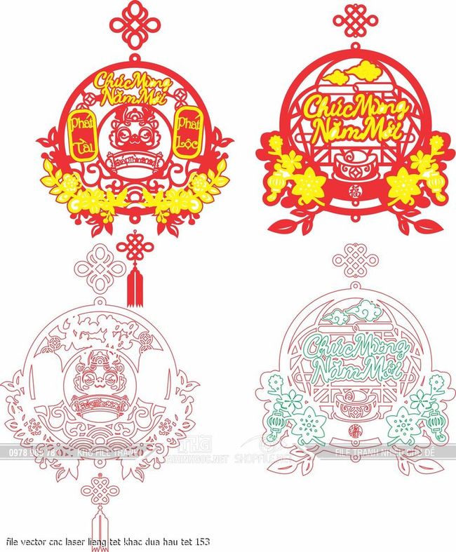 file vector cnc laser lieng tet khac dua hau tet 153