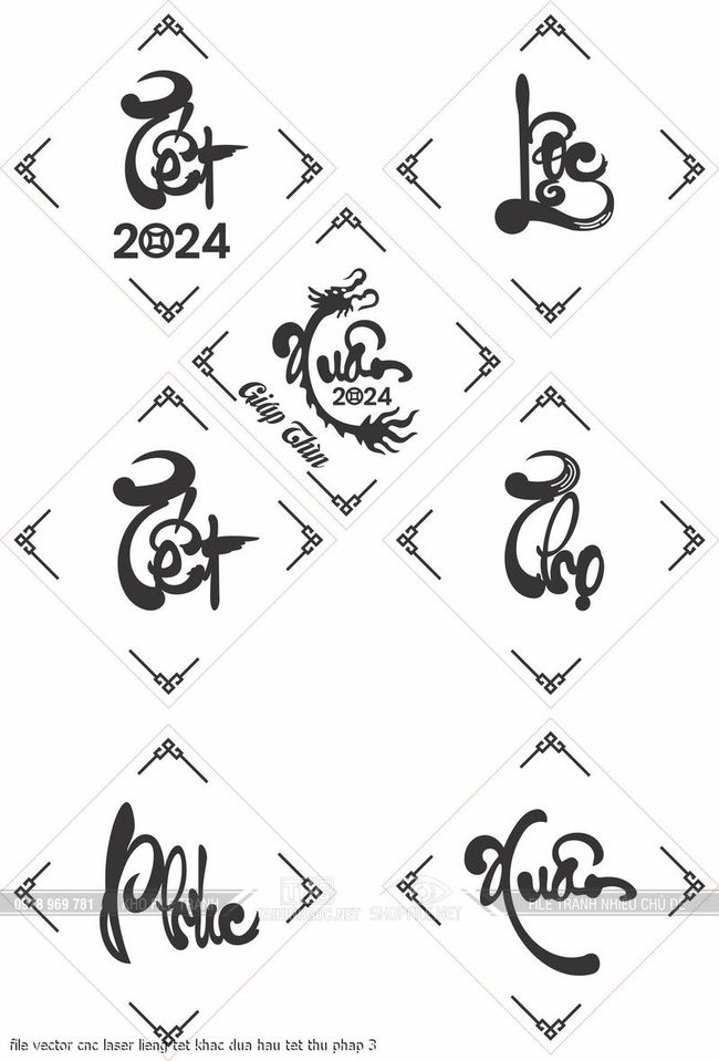 file vector cnc laser lieng tet khac dua hau tet thu phap 3