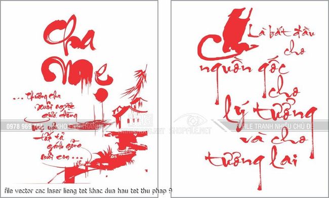 file vector cnc laser lieng tet khac dua hau tet thu phap 9