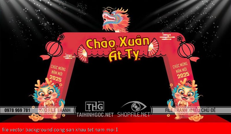 file vector background cong san khau tet nam moi 1