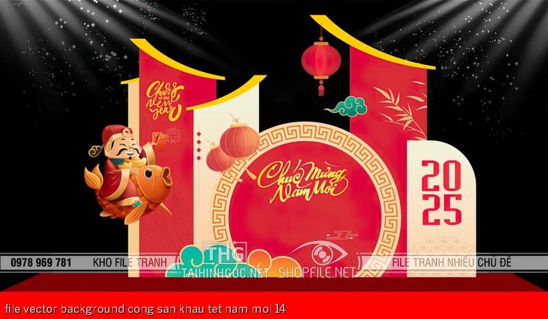 file vector background cong san khau tet nam moi 14