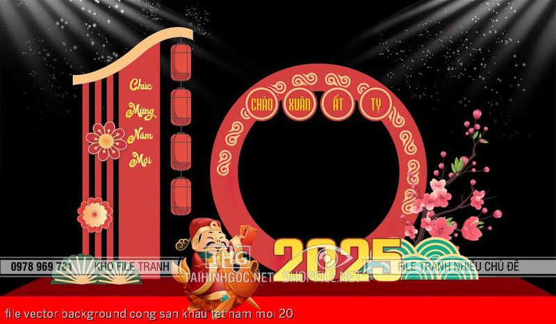 file vector background cong san khau tet nam moi 20