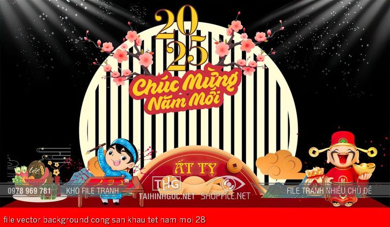 file vector background cong san khau tet nam moi 28