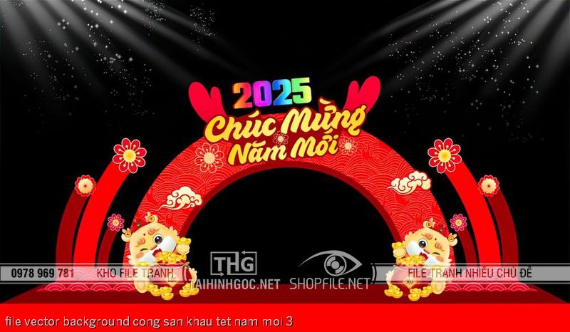 file vector background cong san khau tet nam moi 3