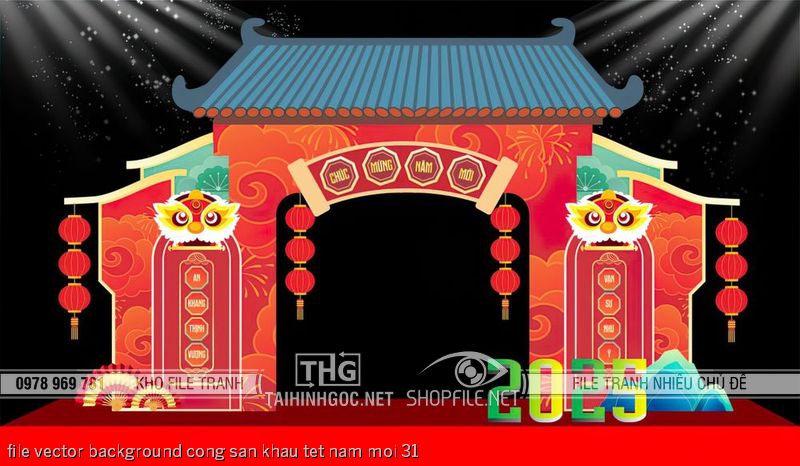 file vector background cong san khau tet nam moi 31