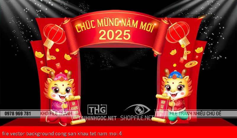 file vector background cong san khau tet nam moi 4