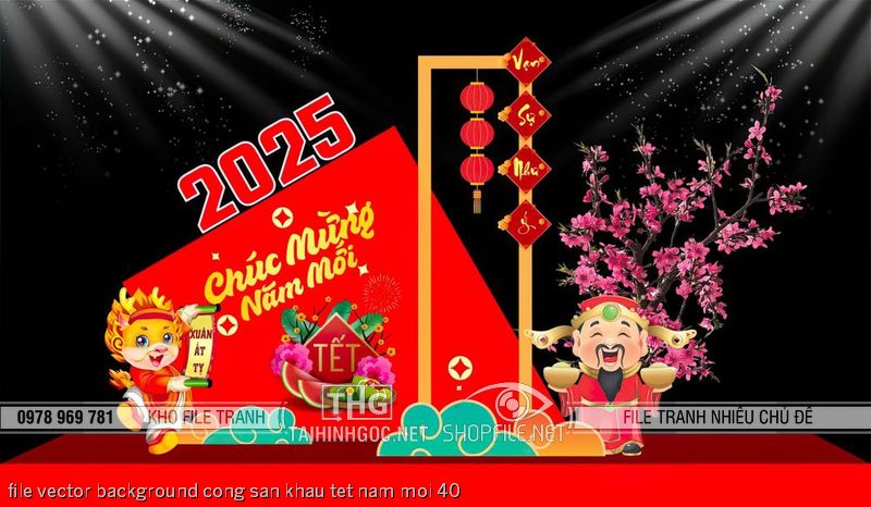 file vector background cong san khau tet nam moi 40