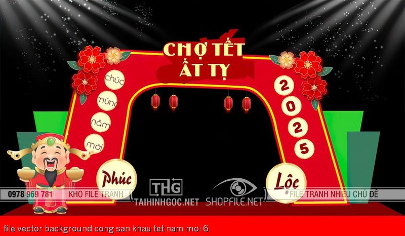 file vector background cong san khau tet nam moi 6