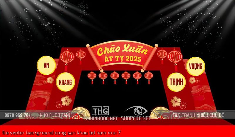 file vector background cong san khau tet nam moi 7