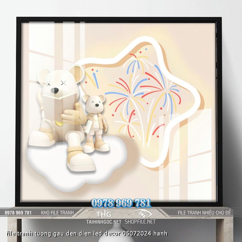 file tranh tuong gau den dien led decor 05072024 hanh