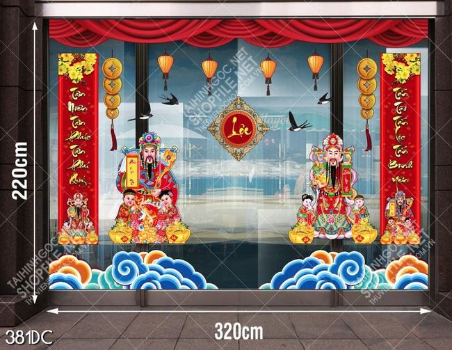Vector thần tài ngày tết