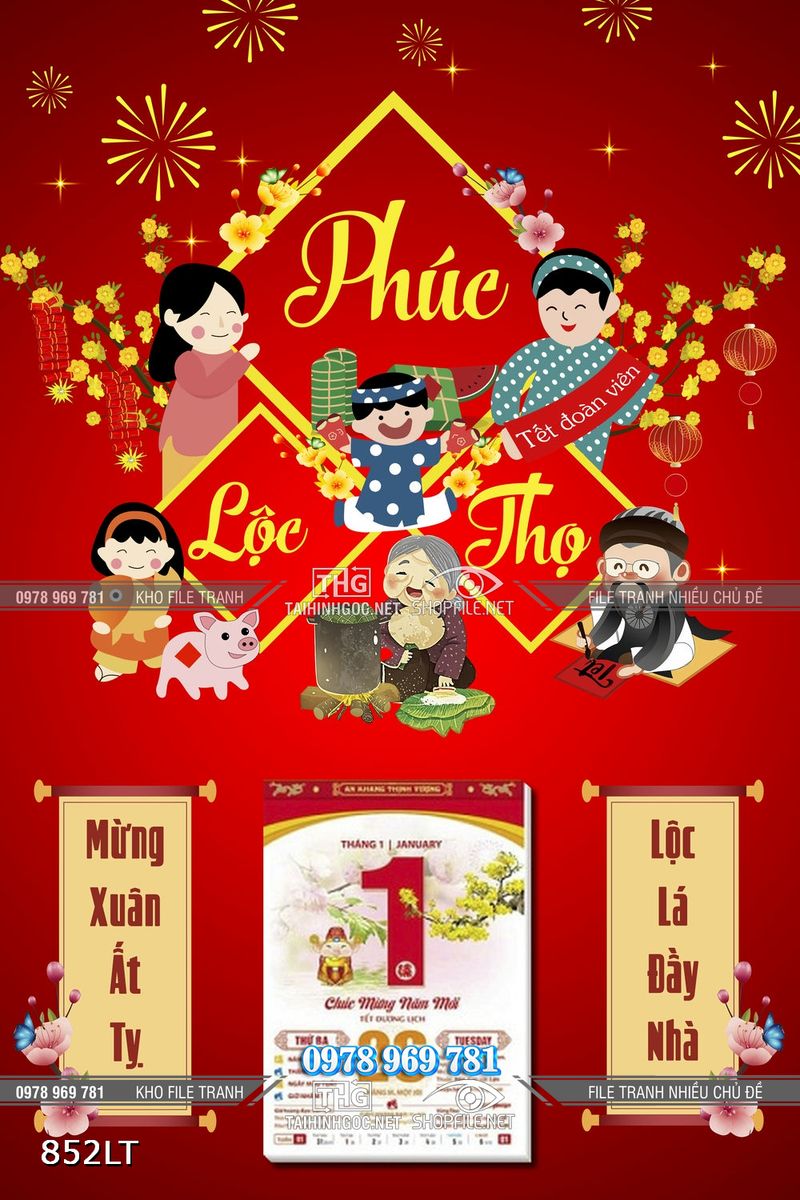 File lịch Phúc Lộc Thọ