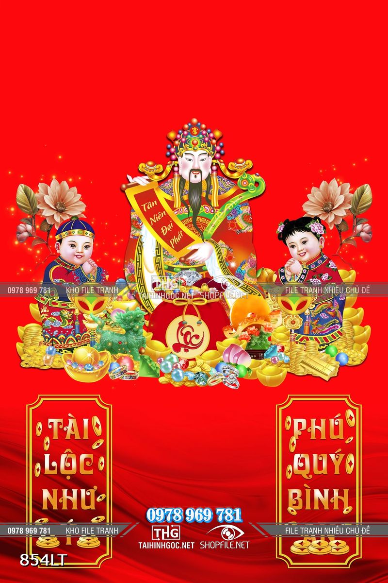 File Psd lịch thần tài