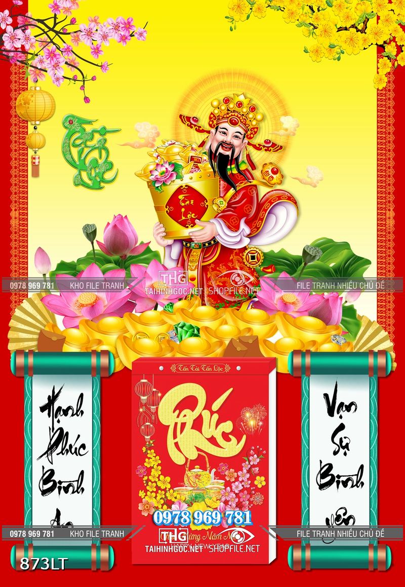 File tranh lịch thần tài