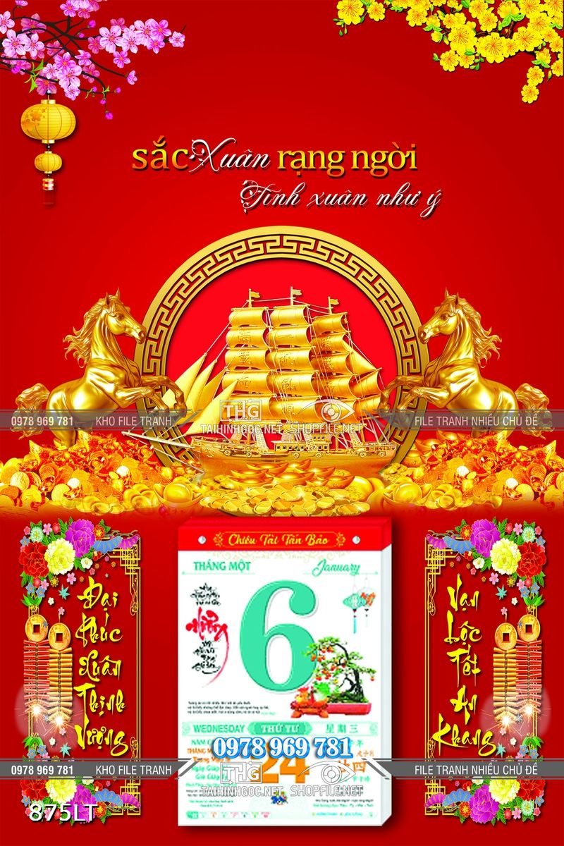 File tranh lịch thuận buồm xuôi gió