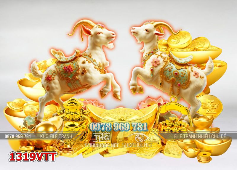 File tranh con dê năm mới tết 1319VTT