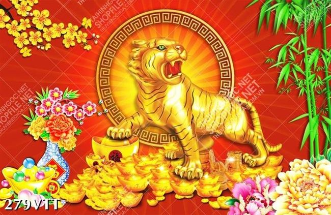 Tranh mãnh hổ nghệ thuật treo tường chào xuân nhâm dần 2022