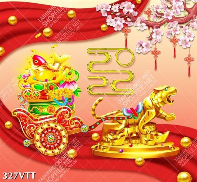 Treo tranh hổ vàng kéo xe mang lại cho phòng khách thêm lộng lẫy