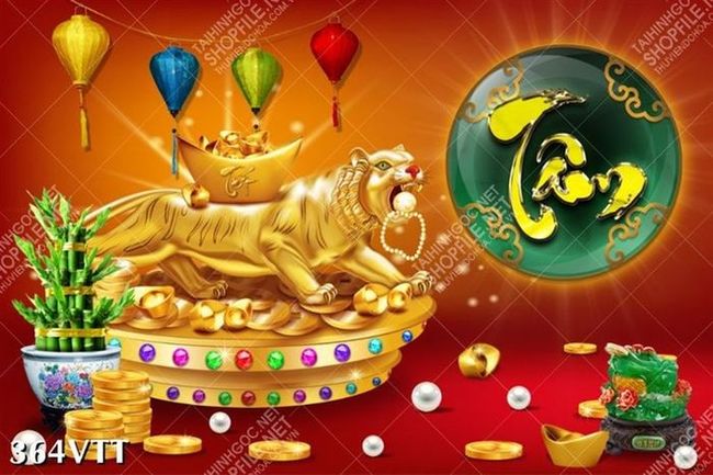 Tranh hổ vàng chữ tâm quà tặng độc đáo ý nghĩa dành cho người thân