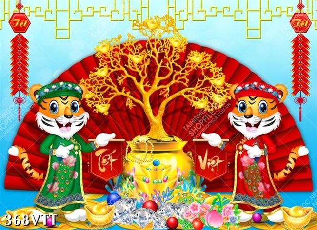 Các mẫu tranh hổ vàng chúc tết đẹp và thịnh hành nhất hiện nay