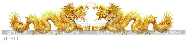 File PSD cặp rồng vàng 2024