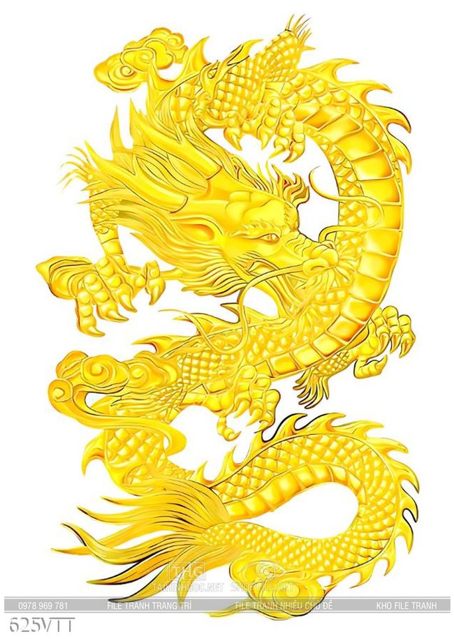 File PSD hình rồng vàng 2024